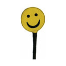 Ruff Doggie Styles Happy Face Leather Crop Yellow with a smiley face tip for playful impact play.