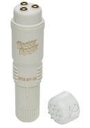 Pocket Rocket Ivory 4 mini-massager with detachable cap, designed for discreet and efficient personal use at home or on the go.