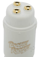 Pocket Rocket Ivory 4 mini-massager with discreet design and golden accents for efficient personal stimulation, ideal for home or travel.