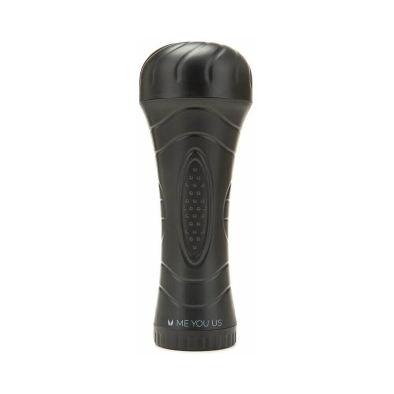 Me You Us Ultra Stroker Vagina 2 Vanilla male masturbator in black with textured grip.