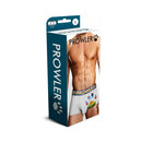 Prowler Oversized Paw Trunk White Large packaging featuring a model wearing the vibrant underwear.