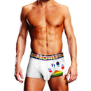 Prowler Oversized Paw Trunk White 2XL featuring a bold paw print and colorful logo waistband.