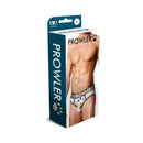 Prowler Oversized Paw Open Brief White Large packaging featuring bold Pride styling and open-back design.