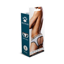 Prowler Oversized Paw Open Brief White XL packaging showing open-back design and Progress Pride waistband.