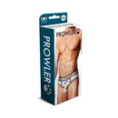 Prowler Oversized Paw Open Brief White 2XL packaging featuring model with signature paw print and branded waistband.