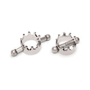 Prowler Red Magnetic Nipple Crown Clamps with polished silver-tone and crown-shaped design.