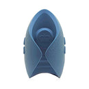 Hot Octopuss Pulse Duo Remote Control Vibrating Stroker Blue in blue color showcasing its sleek design.