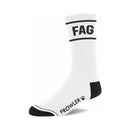 Prowler Red Fag Cotton Socks White featuring bold design and comfortable fit, showcasing pride and style.