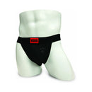 Prowler RED Switch Jock Strap Large Black featuring 'VERS' patch showcased on a mannequin.