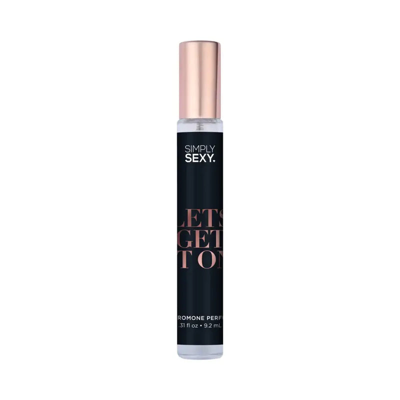 Simply Sexy Pheromone Perfume Spray Let's Get It On 0.31 oz bottle with elegant design