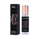 Simply Sexy Pheromone Perfume Oil Roll On Let's Get It On with elegant packaging and applicator.