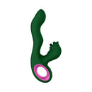 FemmeFunn Pallina Triple Action Thumping Rabbit Vibrator Dark Green showcasing its ergonomic design and dual-action features.
