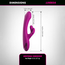 Dimensions of Jimmyjane Touch-Me Pro Rabbit Vibrator Pink showcasing size and weight.