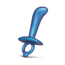 b-Vibe Butties Thumb Silicone Prostate Plug in blue, designed for targeted internal stimulation and ergonomic comfort.