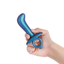b-Vibe Butties Thumb Silicone Prostate Plug held in hand, showcasing ergonomic design and body-safe silicone.