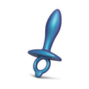 b-Vibe Butties Slide Silicone Butt Plug in a sleek blue color designed for comfortable and secure use.