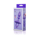 b-Vibe Butties Dart Silicone Anal Plug packaging with sleek purple design and ergonomic shape.