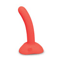 b-Vibe Beginners Strap-On Harness Set with 5 inch Dildo Peg in vibrant orange silicone
