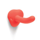 b-Vibe Beginners Strap-On Harness Set with 5 inch Dildo Peg featuring a smooth silicone dildo in vibrant red color.