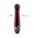 Mystim Right on Ron E-Stim Vibrator Black with conductive surfaces for targeted G-spot stimulation.