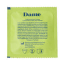 Dame Condoms Ultra Thin 12-Pack packaging displaying product details and safety information.