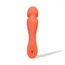 Dame Min Mini Wand Vibrator Papaya in vibrant orange color, compact design for powerful pleasure.