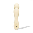 Dame Min Mini Wand Vibrator Butter in a sleek beige design, compact for portable pleasure.