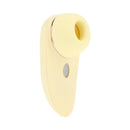 Loveline Aurie Airtaptech Rechargeable Vibrator Yellow showing its unique design and attachments for enhanced pleasure.
