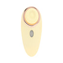 Loveline Aurie Airtaptech Rechargeable Vibrator Yellow with a shiny design and two head attachments.