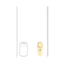 Loveline Aurie Airtaptech Rechargeable Vibrator Yellow beside a can for size comparison.
