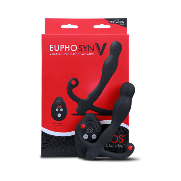 Aneros Eupho Syn V Vibrating Prostate Stimulator with remote control in packaging