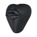 Banana Pants Kissi Strap-On Stimulation Cushion Black with sculpted lips and mouth design in black silicone.