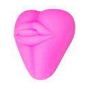 Banana Pants Kissi Strap-On Stimulation Cushion Hot Pink in a plush silicone design with a mouth detail.