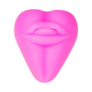 Banana Pants Kissi Strap-On Stimulation Cushion Hot Pink, plush silicone cushion with a mouth design for strap-on comfort.