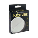 Banana Pants Puck Vibe Remote Control Vibrator White Black packaging with remote control and waterproof features.