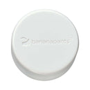 Banana Pants Puck Vibe Remote Control Vibrator White Black top view, small, discreet design for external stimulation.