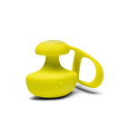 Dame Fin 2.0 Finger Vibrator Citrus in bright yellow design, showcasing its ergonomic shape and intuitive functionality.
