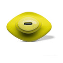 Dame Fin 2.0 Finger Vibrator Citrus top view showcasing its unique ergonomic design and vibrant color.