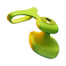 Dame Fin 2.0 Finger Vibrator Citrus in a vibrant green color showcasing its flexible design.