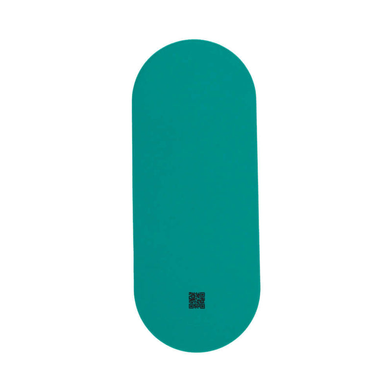 Vibepad Intense Dual Zone Hands Free Vibrator teal pad with QR code for effortless pleasure.