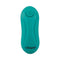 Vibepad Intense Dual Zone Hands Free Vibrator featuring a sleek turquoise design with a power button.