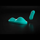 Vibepad Intense Dual Zone Hands Free Vibrator in teal, featuring dual-zone stimulation and ergonomic design.