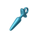 Luv Inc Pr37 Pointy Ring Luv Plug Metallic Blue, sleek vibrating anal toy with tapered design and 10 modes.