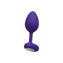 Luv Inc MP41 Luv Plug Medium Vibrating Anal Plug Purple with ergonomic design for enhanced pleasure.