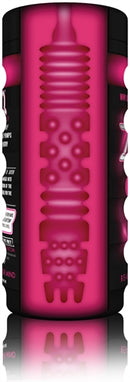 Zolo The Girlfriend Cup Male Masturbator Pink showing ribbed interior design for enhanced pleasure.