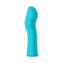 FemmeFunn Hana Thumping Bullet Vibrator Turquoise side view showcasing its unique shape and design.