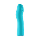FemmeFunn Hana Thumping Bullet Vibrator Turquoise side view highlighting its innovative design.