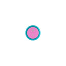 FemmeFunn Hana Thumping Bullet Vibrator Turquoise control button in turquoise and pink colors.