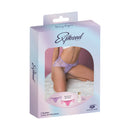 Magic Silk Pheromone Lace Boy Short 2 Pack Lilac Rose S/M packaging showcasing soft lace and mesh boy shorts.