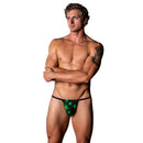 Male Power The Matchmaker Uplift Bong Thong Pot Leaf model showcasing playful pot leaf print and supportive design.